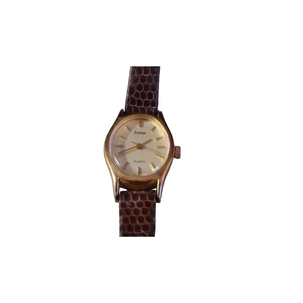 Women's Pulsar Quartz Watch, Gold-Tone Elegance with New Battery Installed Ready